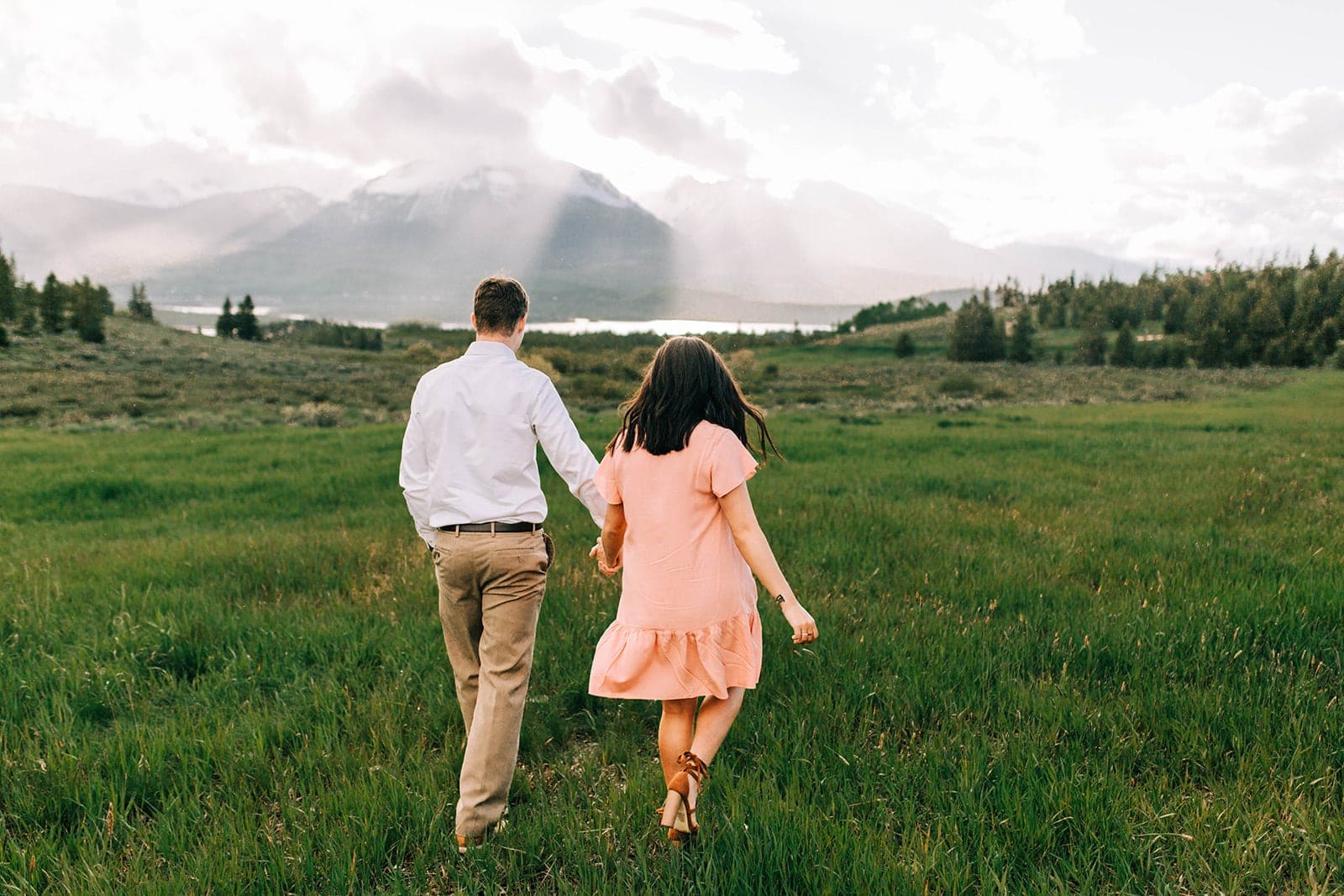 Engagement photos around Lake Dillon in the summer