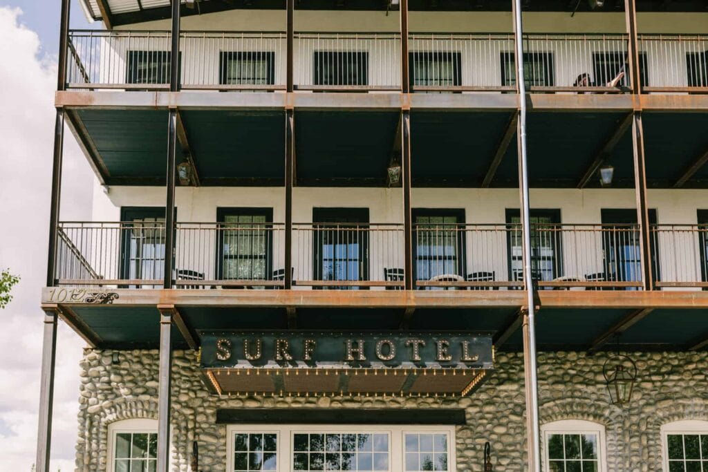 outdoor photo of the front of the surf hotel in Buena Vista