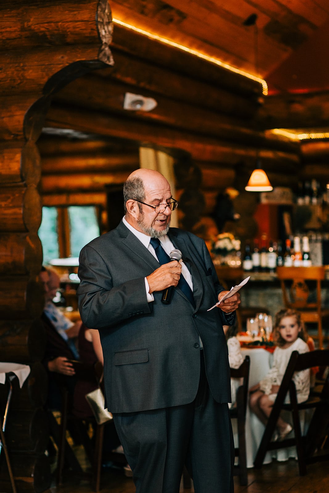 Photos from an indoor reception at Breckenridge Nordic Center